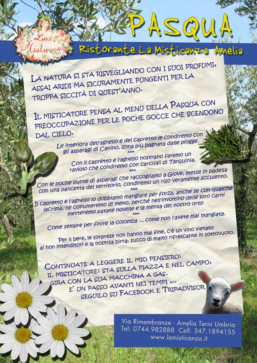 Locandine la misticanza ristorante amelia Umbria