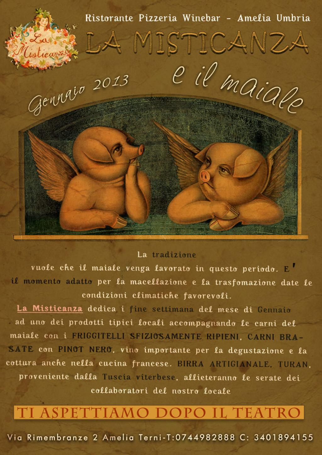 Locandine la misticanza ristorante amelia Umbria