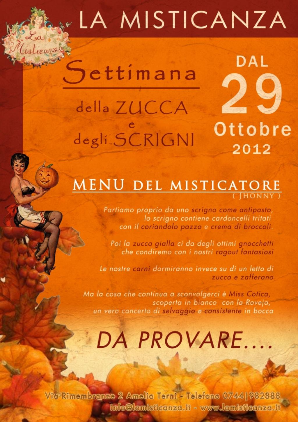 Locandine la misticanza ristorante amelia Umbria